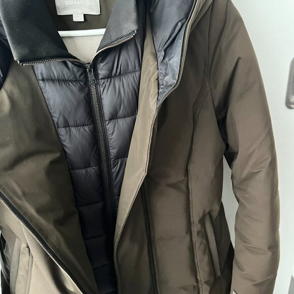 SOIA & KYO Camelia Down Parka Size L - Picture 5 of 6